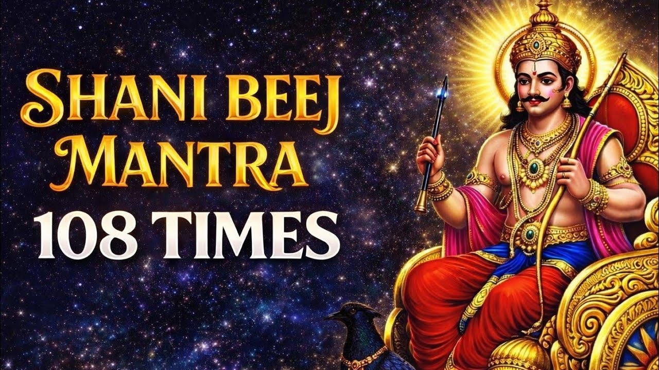 Om Sham Shanicharaya Namah 108 Times।Powerful Shani Beej Mantra