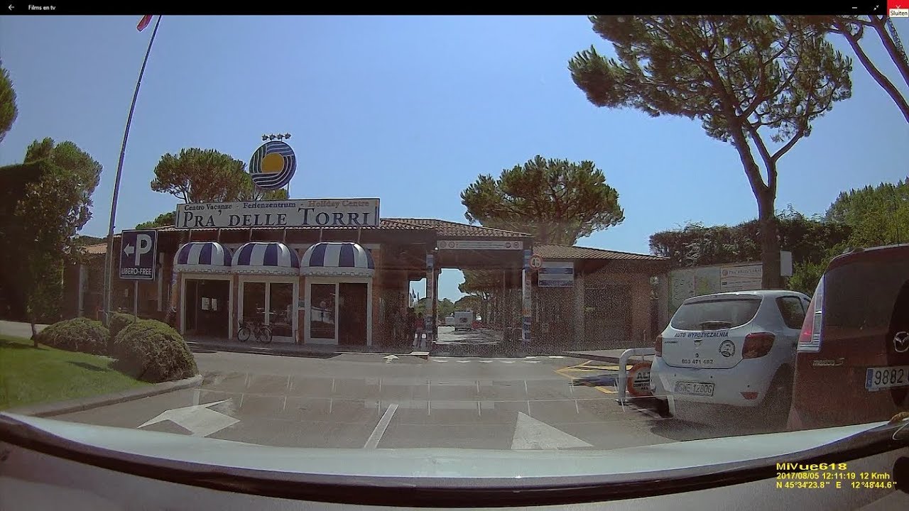 Aankomst camping Pra delle Torri (Caorle), arrival camping Pra delle Torri