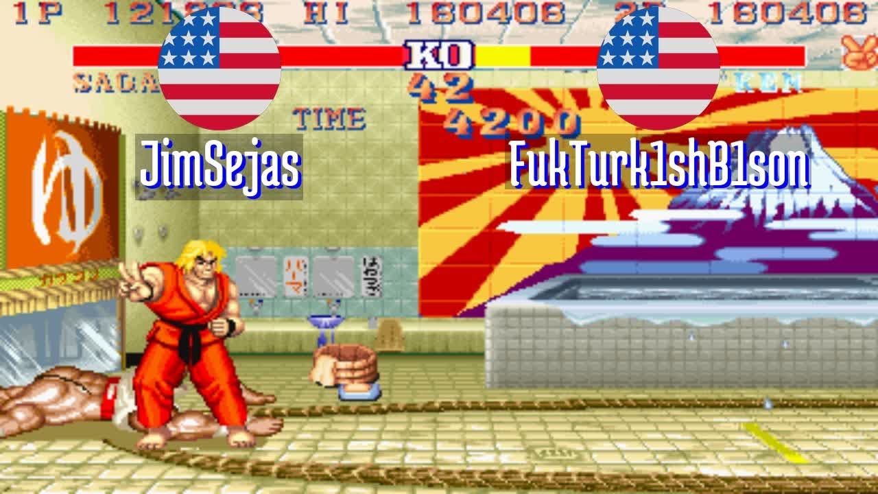 FT5 @sf2hf: JimSejas (US) vs FukTurk1shB1son (US) [Street Fighter II HF Fightcade] Feb 12
