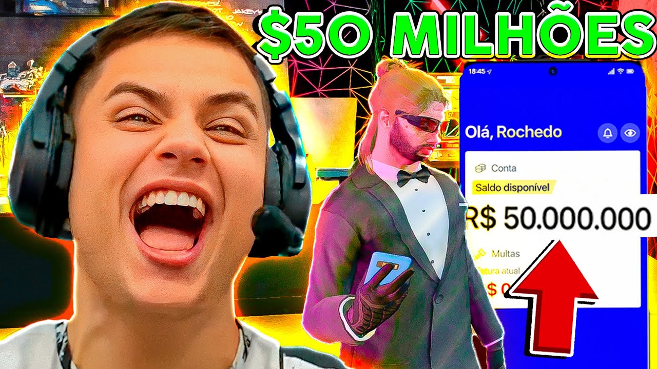 ROUBEl $50 MILHÕES no GTA RP 😱 (Paulinho o LOKO)