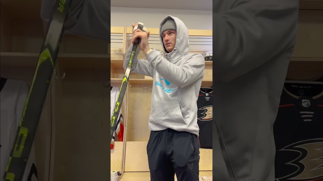 How Zegras Tapes his AG5NT Stick Pt.1 #hockey #trevorzegras #shorts