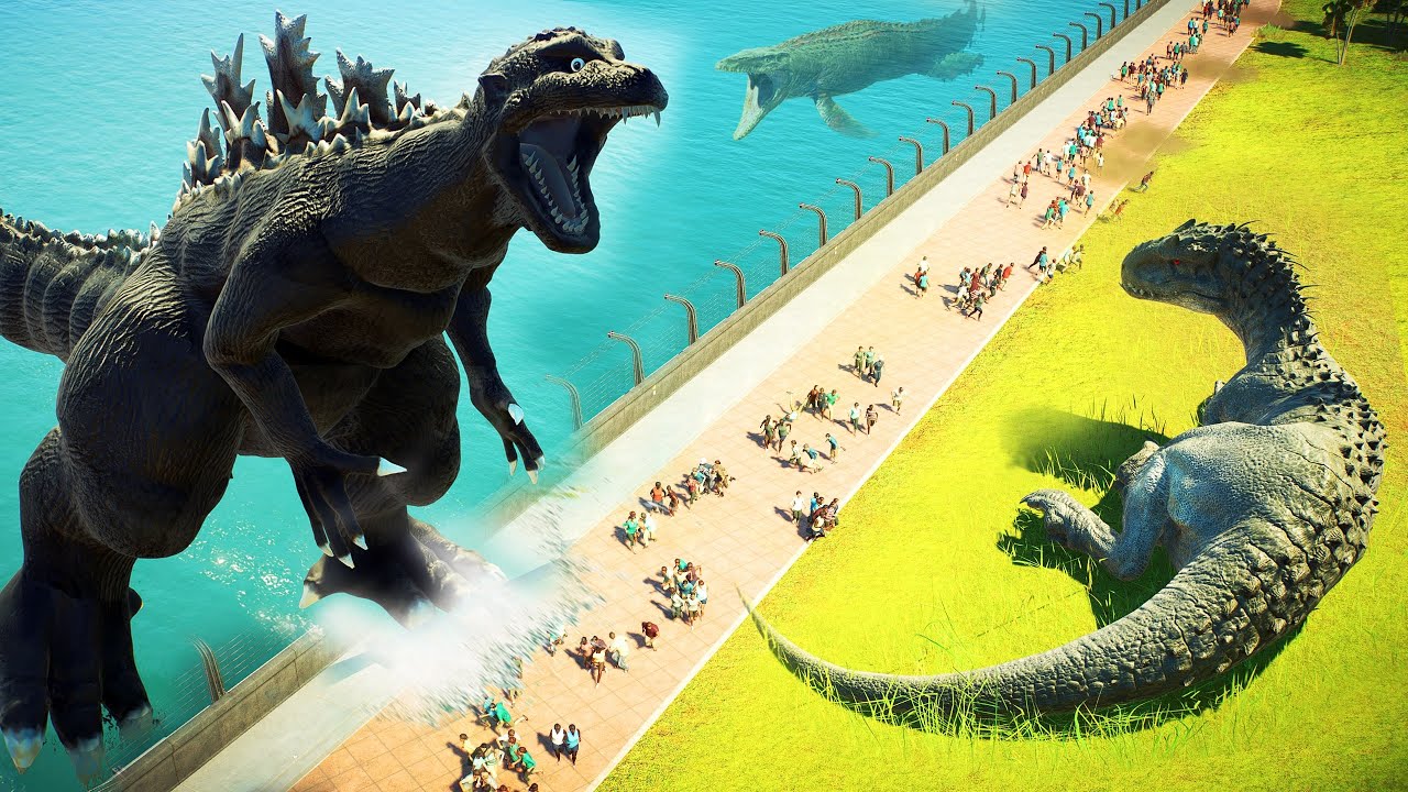 GODZILLA VS JURASSIC WORLD!! - Jurassic World Evolution 2 (ゴジラ 1954 Mod)