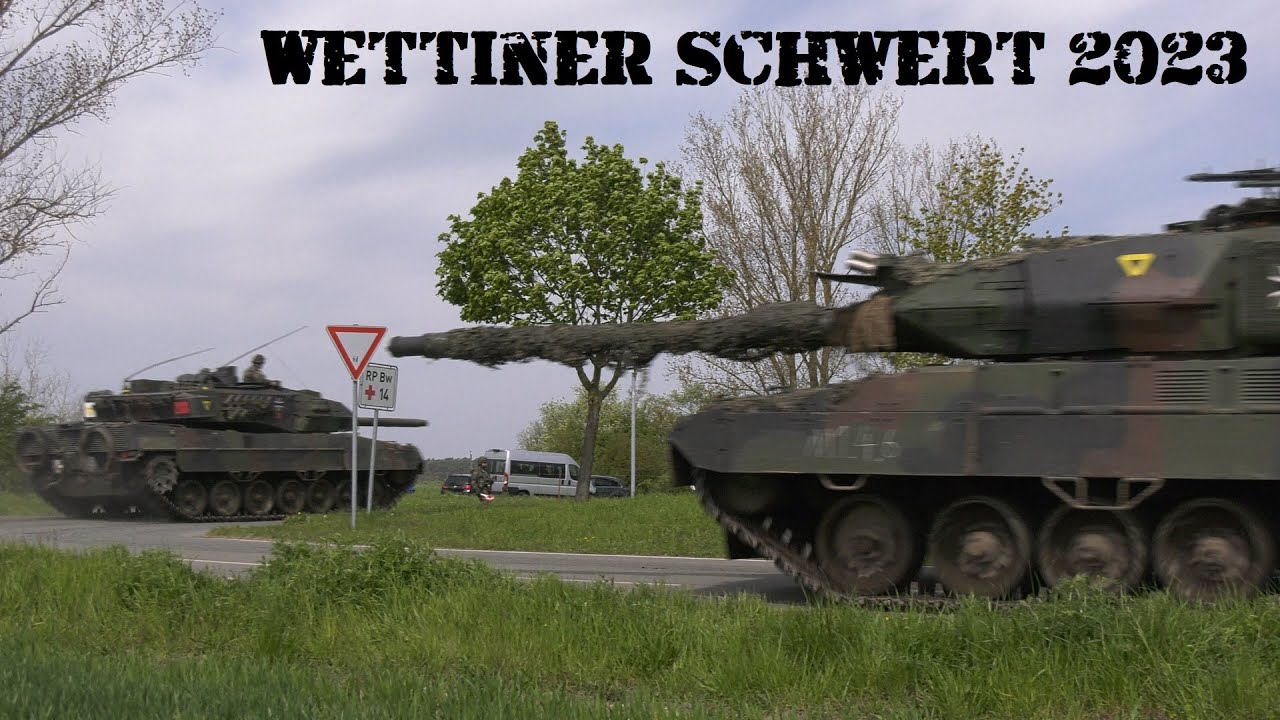 Bundeswehr Manöver Wettiner Schwert 2023 Kampfpanzer Leopard 2 MBT Schützenpanzer Marder IFV Teil 2