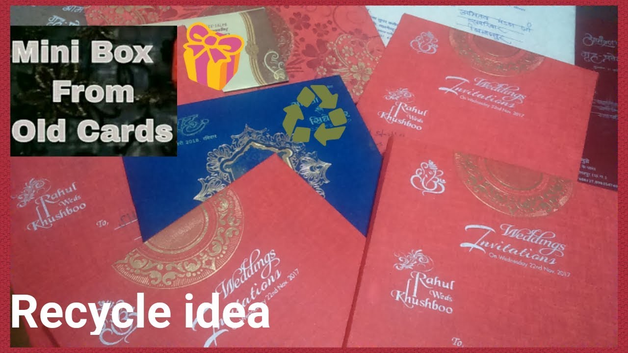 Best use of old wedding card idea || recycle wedding card craft DIY / TUTORIAL  #1