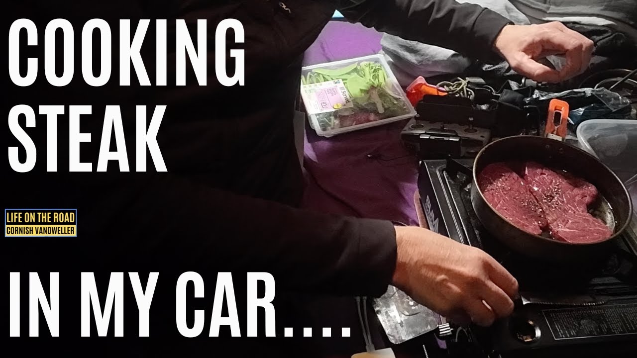 Cooking steak in the car