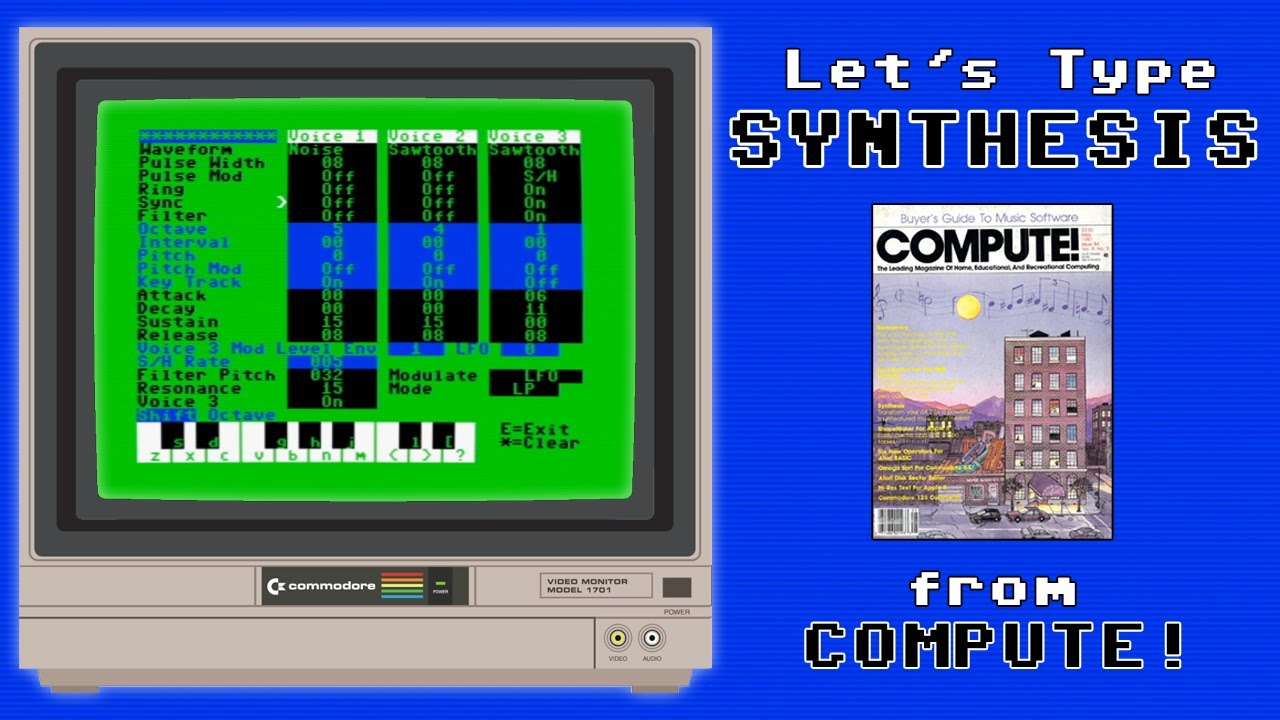Давайте напечатаем синтез из журнала COMPUTE! &mdash; Commodore 64 &mdash; выпуск 84, май 1987 г.