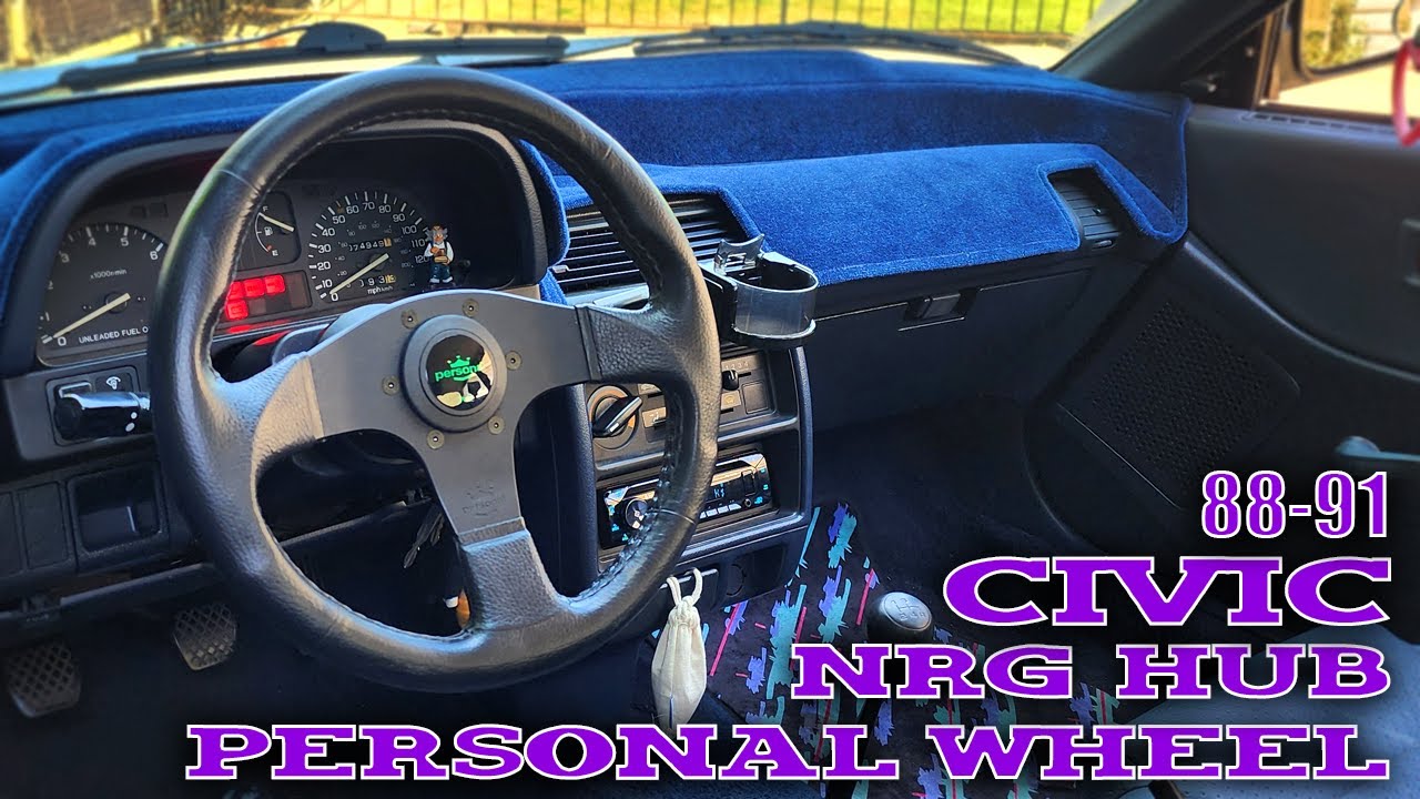 88 - 91 Civic NRG Quick Release Install and Personal Steering wheel