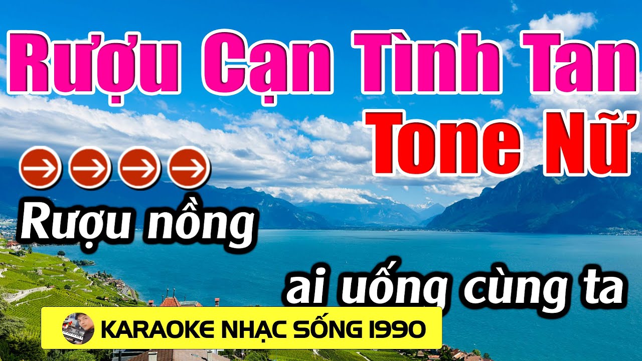 Rượu Cạn Tình Tan - Karaoke Tone Nữ - Karaoke Nhạc Sống 1990 - Beat Mới