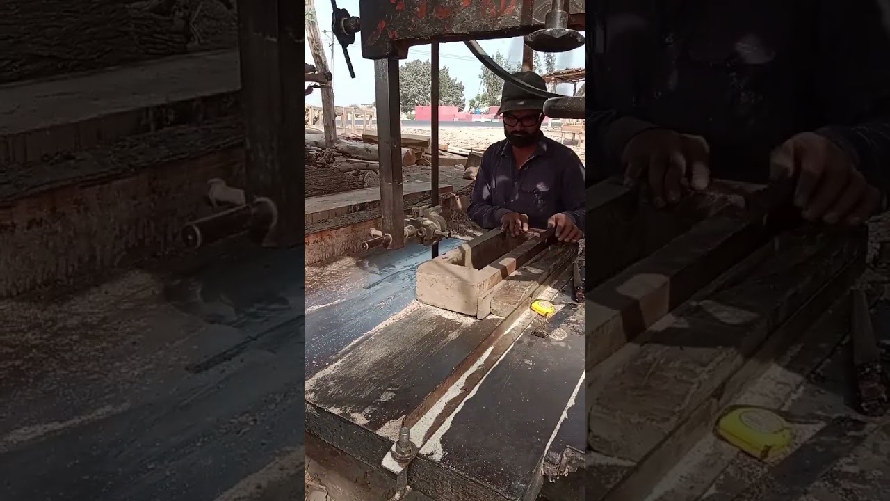 Wod Cutting Extreme Wood Cutting 🪚🔥Satisfying Tree Cutting Moments 🌳Bandsaw Machine in Full Action!