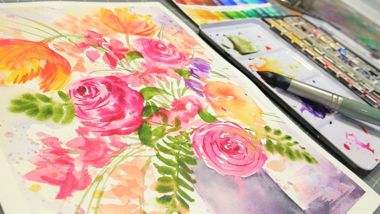 Paint Free! Loose Flowers Everyone Can Relax and Paint!