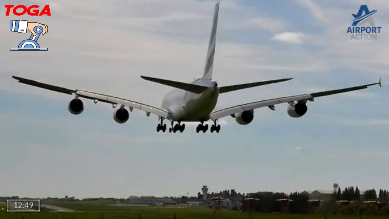Emirates A380 Screaming Go Around in FULL at Birmingham Airport ( BHX )