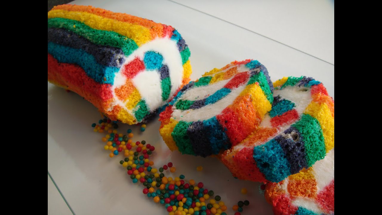 RAINBOW ROLL CAKE  # 154 #