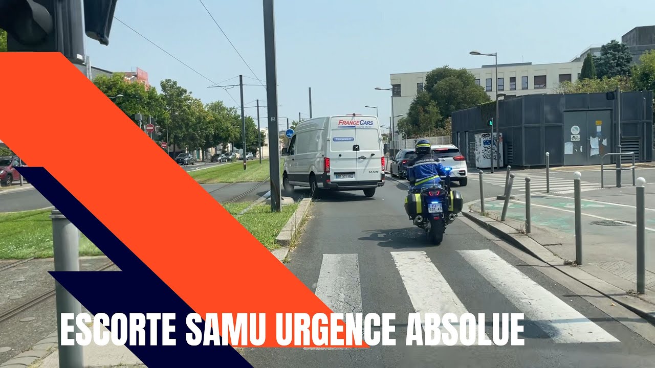 POV: ESCORTE SAMU PAR LA GENDARMERIE / EMERGENCY FRENCH POLICE ESCORT