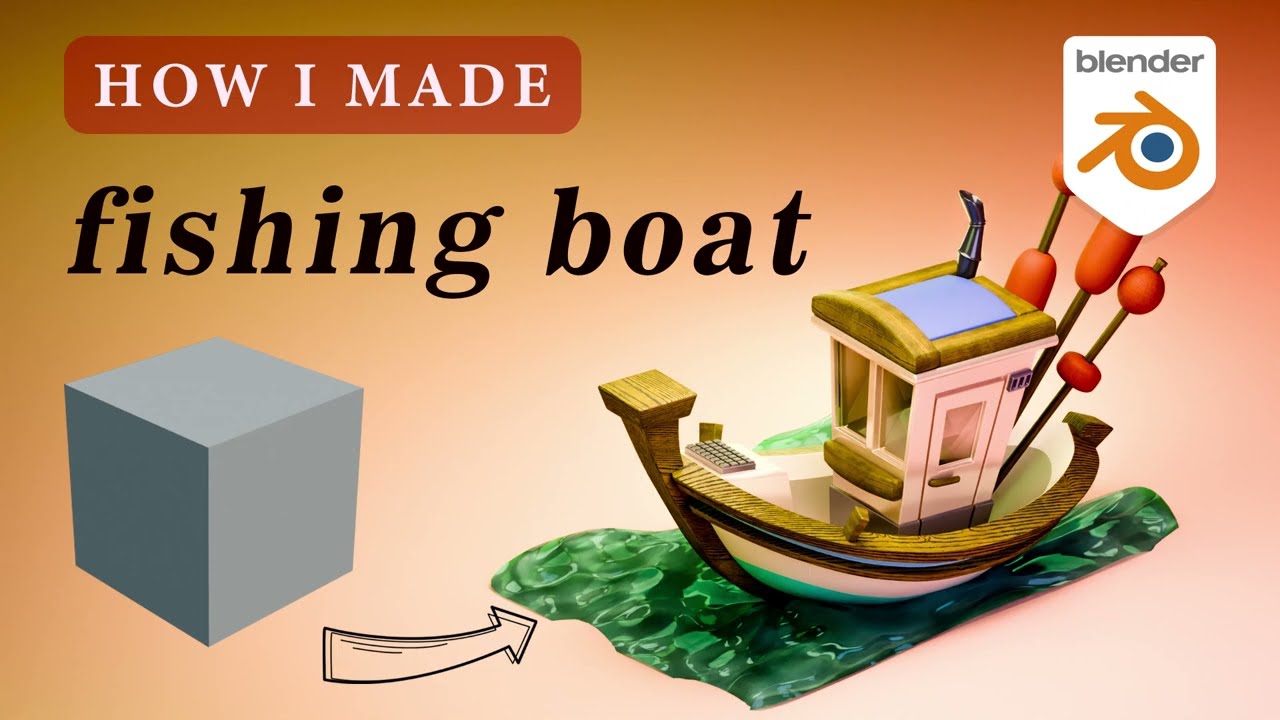 How I Made a Fishing Boat in Blender | Beginner 3D Modeling Tutorial