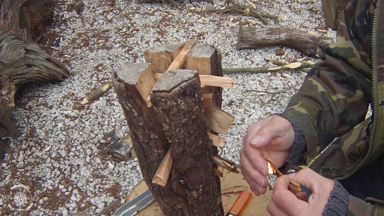 Bushcraft Supervivencia - Sweden torch, Antorcha sueca