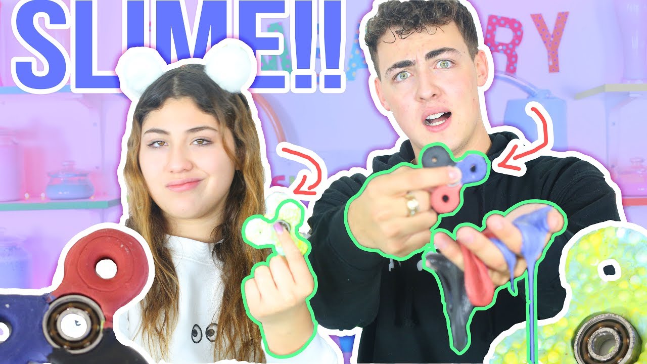 DIY SLIME FIDGET SPINNER THAT SPINS! 2 ways to make a fidget spinner out of slime Slimeatory#50