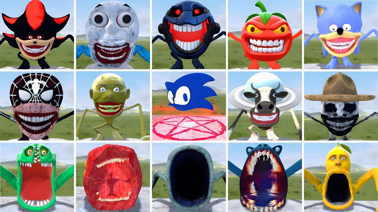 I PLAYED DEATHMATCH GAME WITH ALL MECHA TITAN SHIN SONIC VS SEA EATER FAMILY in Garry's Mod!