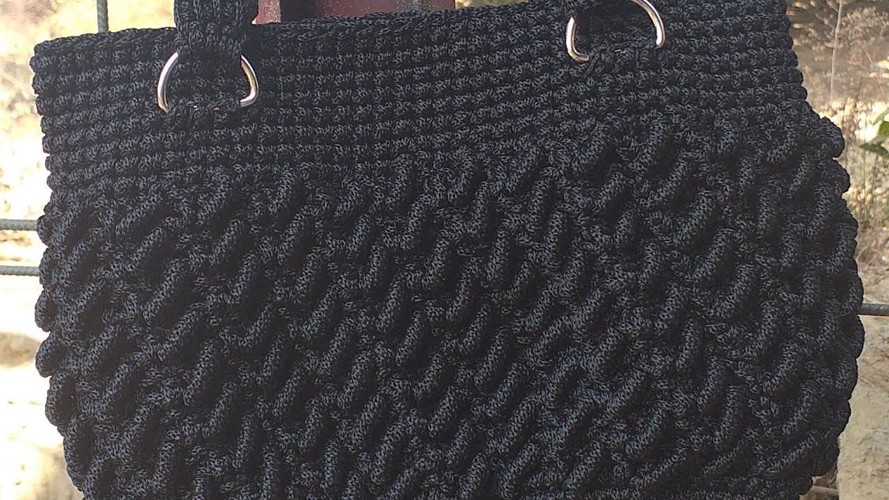Como hacer cartera tejida acrochet en punto gusanito (2020)