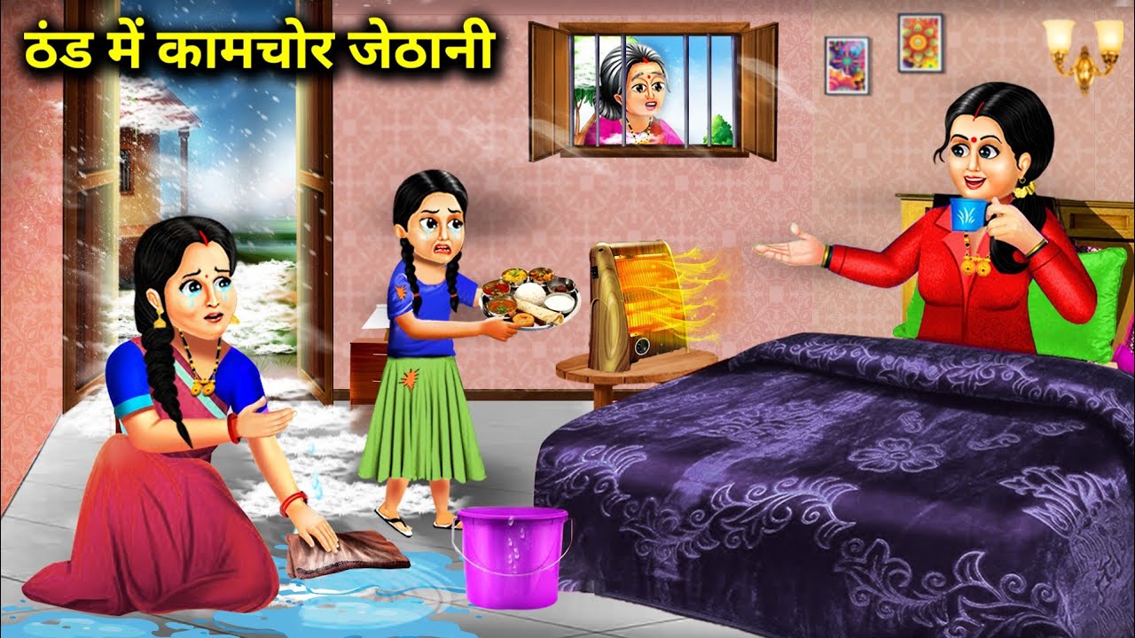 ठंड में कामचोर जेठानी || Thand Me Kamchor Jethani || Hindi Kahaniyan || Cartoon Story || Moral Story