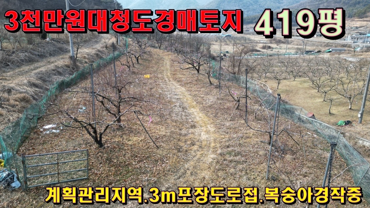 [671]법원경매~~419평과수원이3천만원대??청도토지경매역대급가격....60%떨어졌습니다