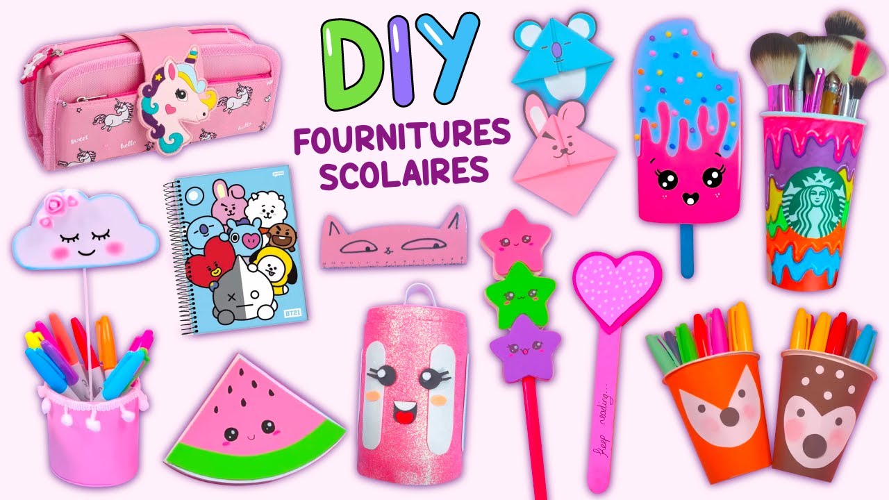 20 DIY FOURNITURES SCOLAIRES - BTS FOURNITURES SCOLAIRES - ARTISANAT RECYCLE ET PLUS...