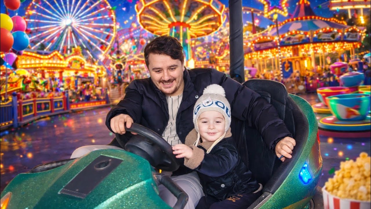  🎡🎠 Göktuğ Lunaparkta! 🎠🎡  çarpışan araba, atlı karınca, dönme dolap :) abone ol !