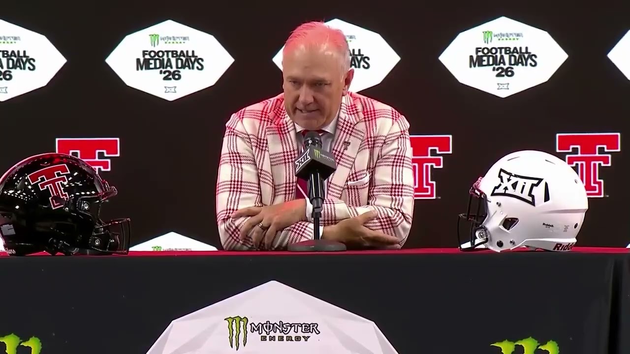 Texas Tech Football (Big 12 Media Day): Joey McGuire Main Stage Press Conference | 7.7.2026