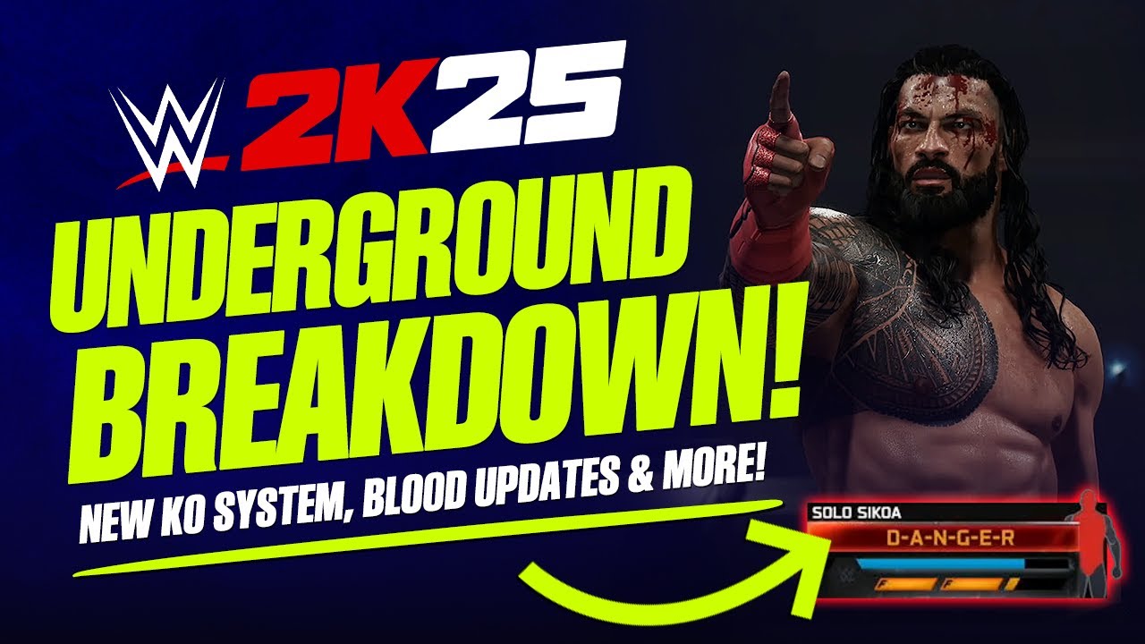WWE 2K25 Underground Details: New KO System, Custom Arenas, Unique Moves, Blood Updates & More!
