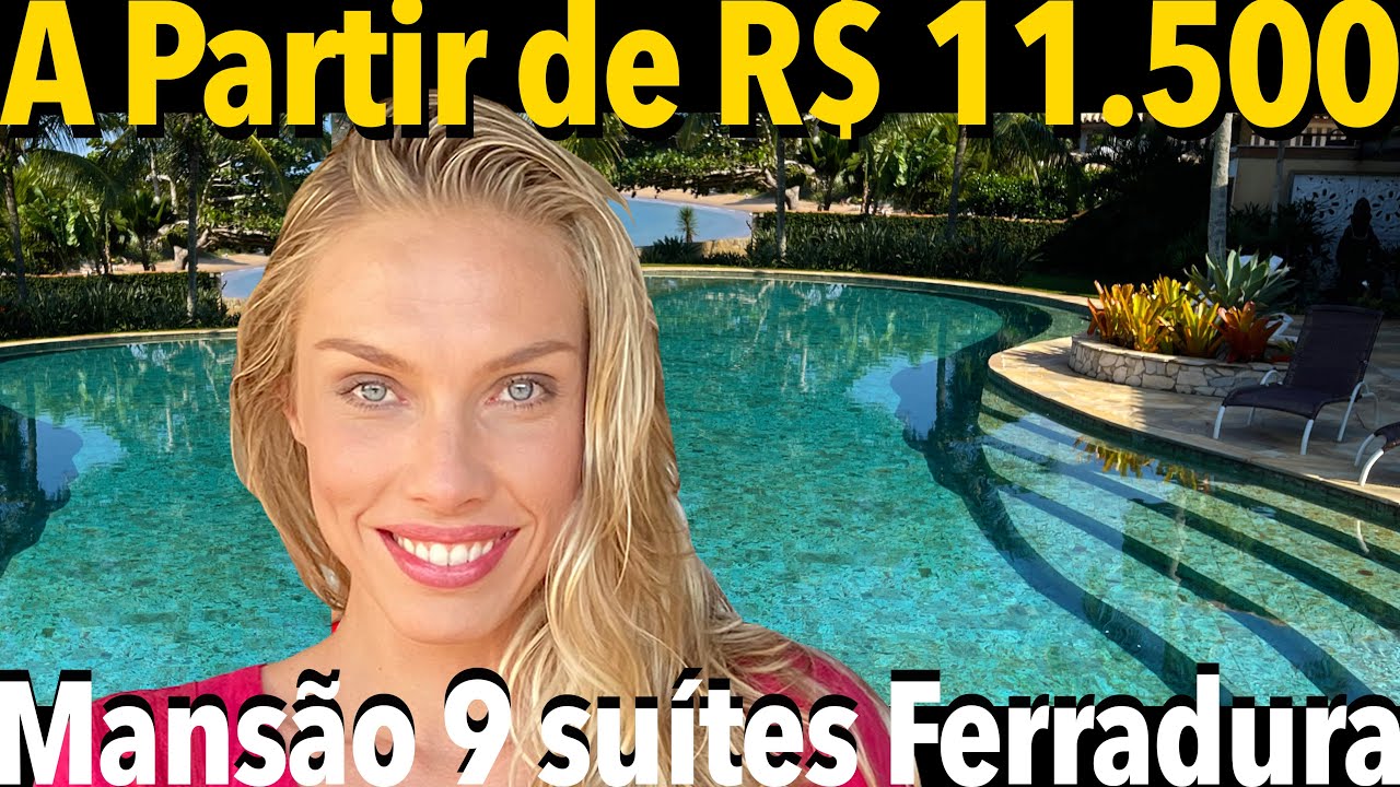Mansão de Luxo em Búzios Praia da Ferradura 9 Suítes Pé na Areia para Temporada LUXO BRASIL #BZ35