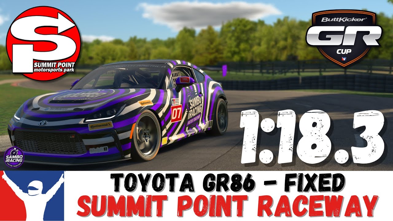 iRacing GR86 Summit Point Guide - 1:18.3 - Toyota GR86 Summit Point Raceway Track Guide