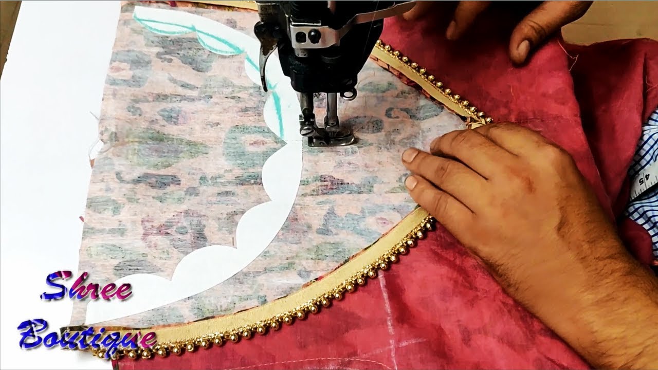 Stylish Unique boat neck design for kurti/ suit / kameez cutting and stitching