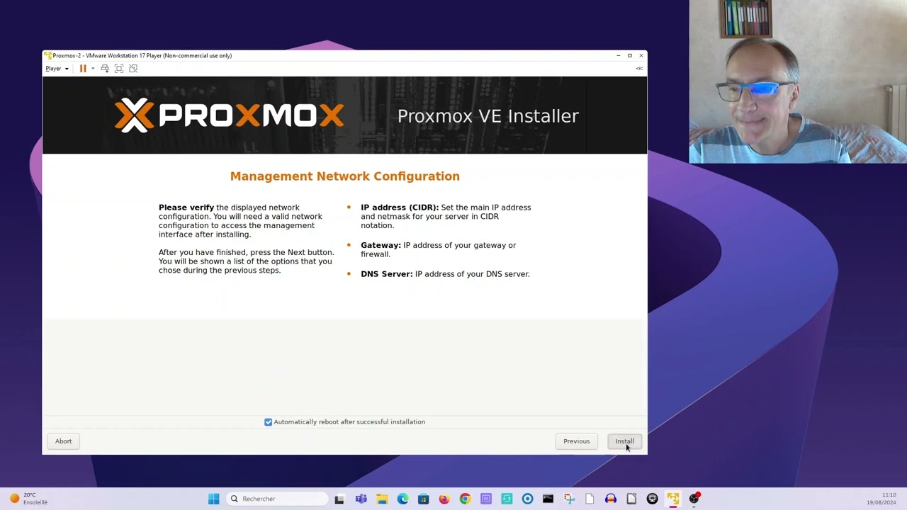 Installation Proxmox VE 8.2