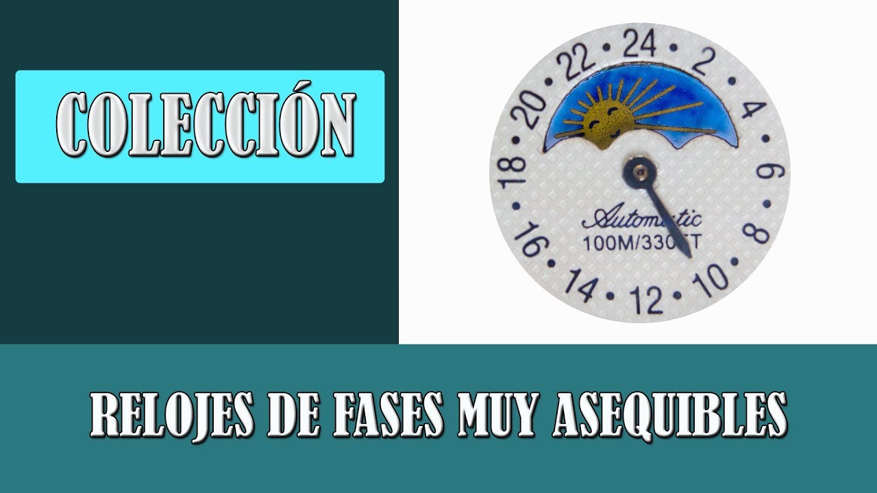 Colección relojes fases dia/noche y lunar