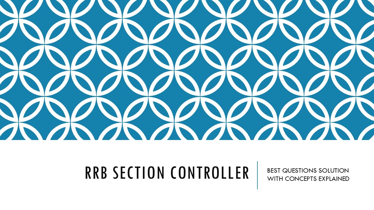 RRB SECTION CONTROLLER BEST STATISTICS QUESTIONS SOLUTION WITH CONCEPTS