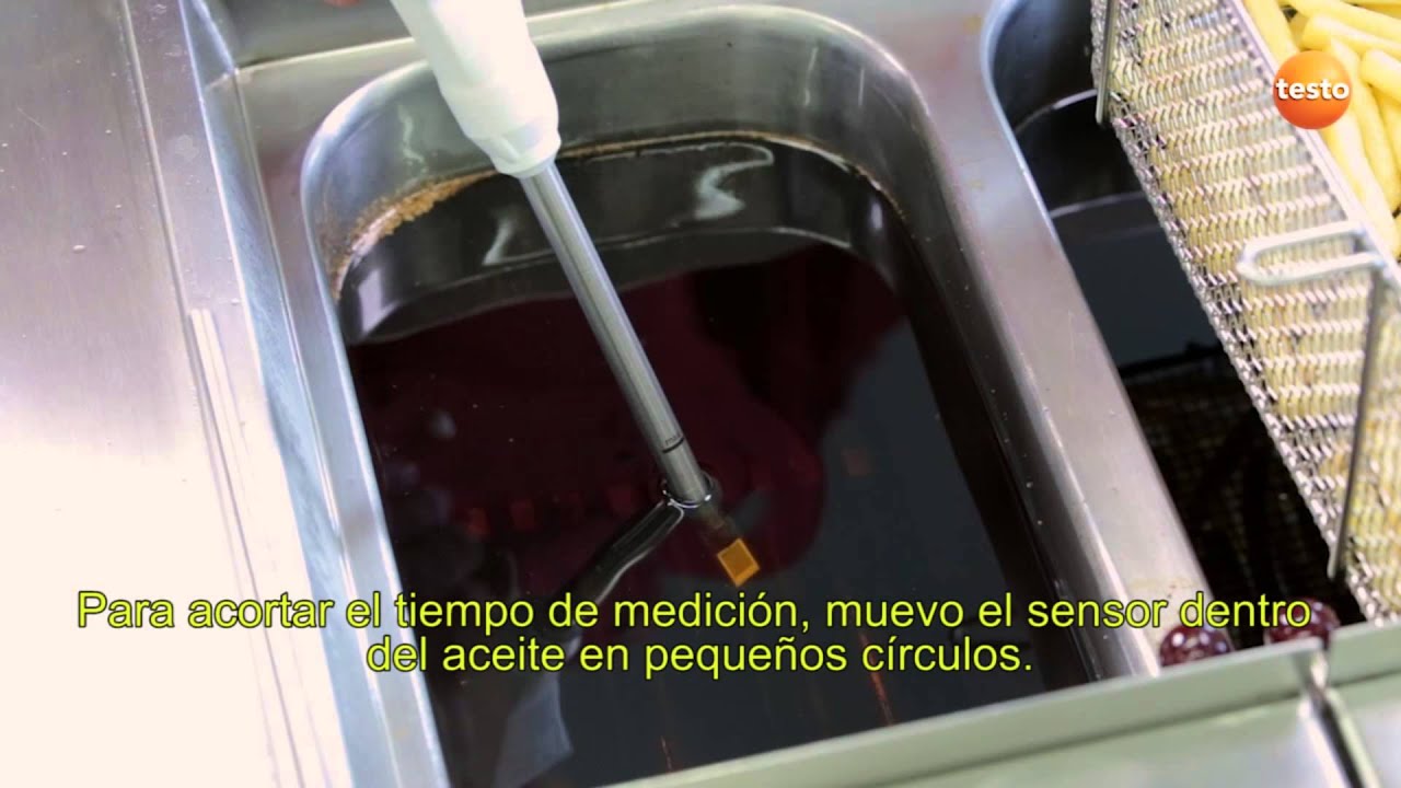 Medición de calidad de aceite de fritura con el testo 270