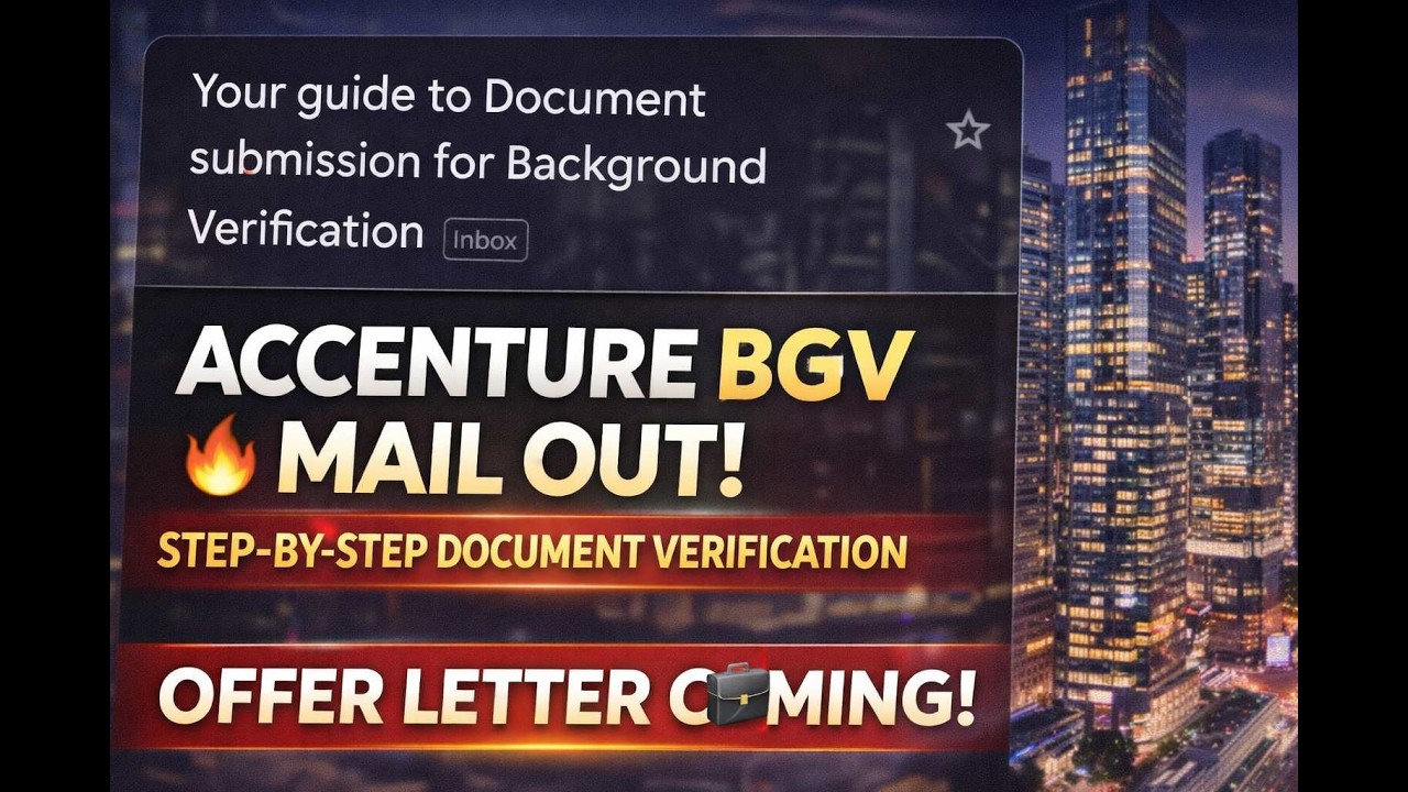 Accenture BGV Mail OUT 🔥 Document Verification Process Explained (Final Stage)