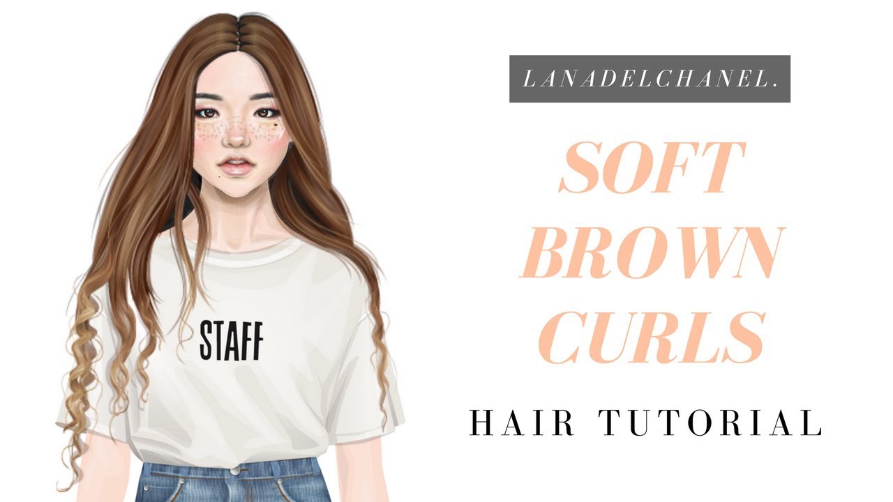 Soft BROWN CURLS | Stardoll hair Design Tutorial | LanaDelChanel.