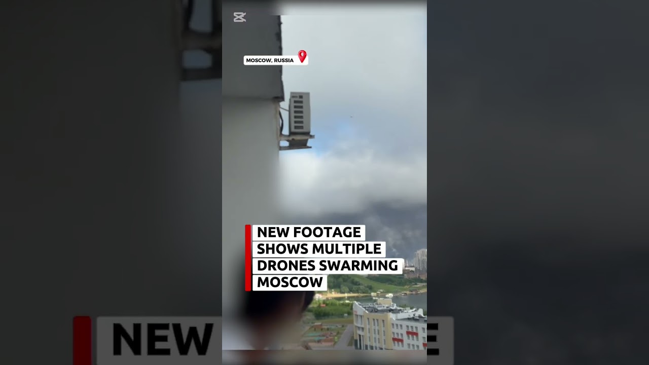 Moscow Drone Attack: New Raw Footage Shows Swarm #Moscow #News #Shorts