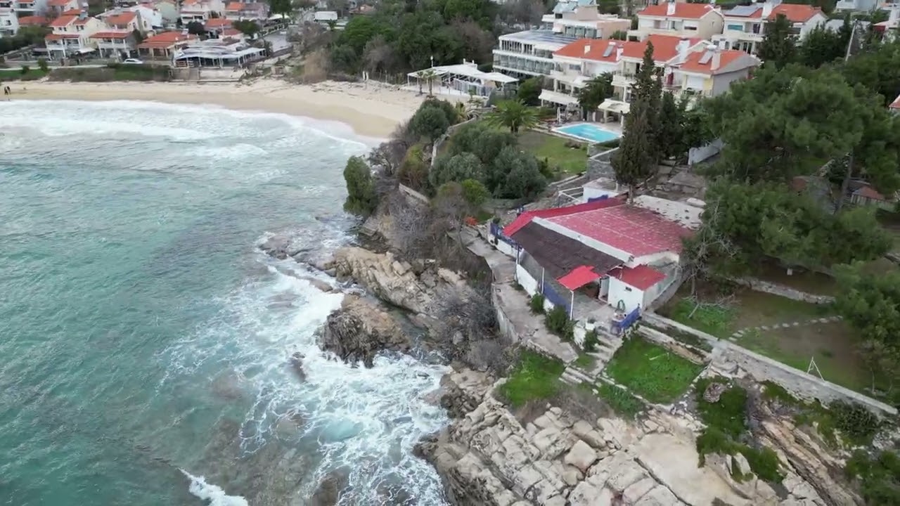 Kavala, Palio village beach, windy day