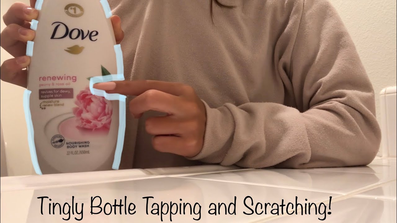 ASMR CV for Jenna K - Shampoo + fragrance bottles tapping and scratching! (Tingly)✨