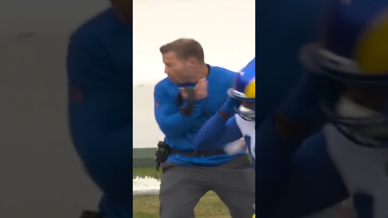 Sean McVay takes nasty hit!