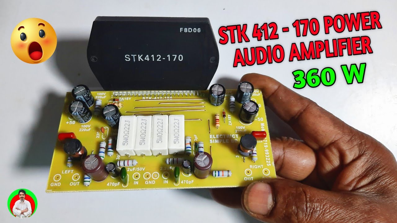 Stk 412-170 Ic Stereo Power Audio Amplifier 180Watt+180Watt