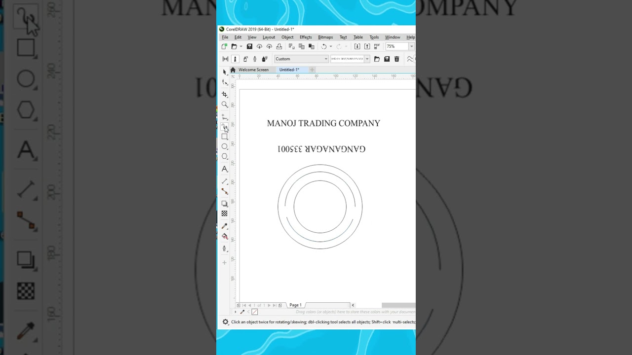 How to Make stamp in coreldraw easy way 