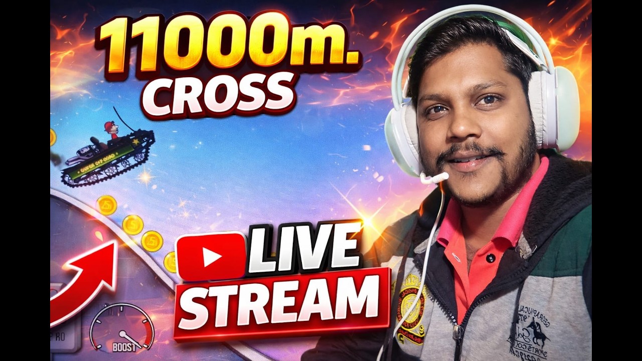 Hill Climb Racing Live 🔴 | Can I Reach 11000m?😱