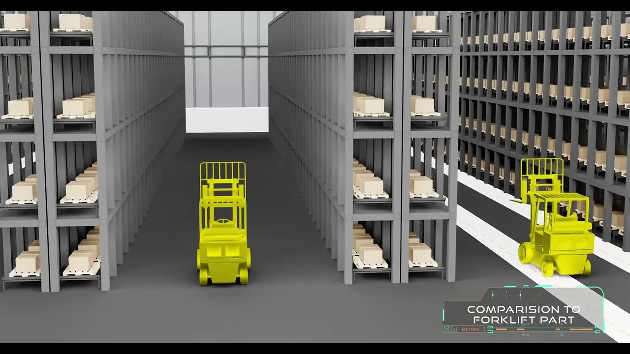 LARS Robot - AGV VS ASRS - New patented design for high rack storing through AGV