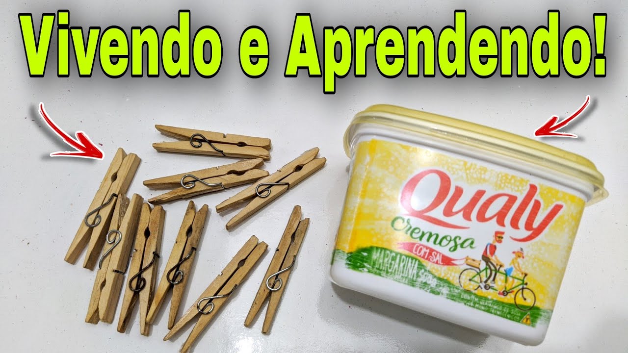 Prendedor de Roupa + Pote de Margarina - O Resultado é Incrível!! 🤑 Faça e Venda!! #compartilhe