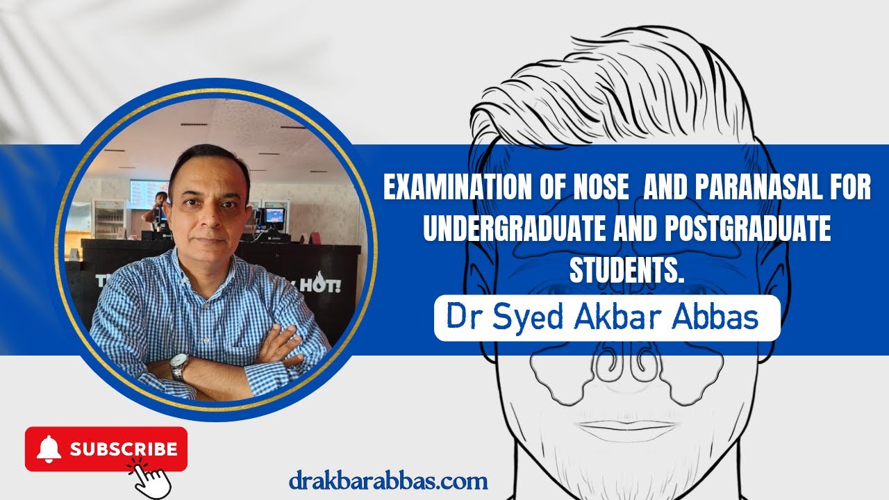 Clinical Examination of Nose & Paranasal for Undergraduate/Postgraduate Students #clinicaltraining
