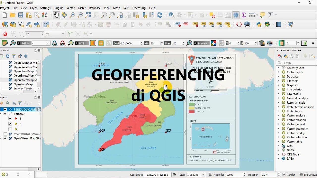 Cara Georeferencing di QGIS (Peta JPEG & Orthophoto)