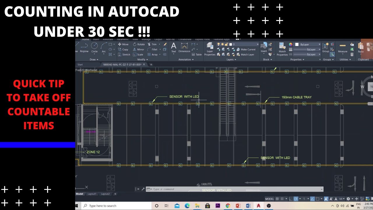 AUTOCAD Count | Быстрый подсчет элементов менее чем за 30 секунд