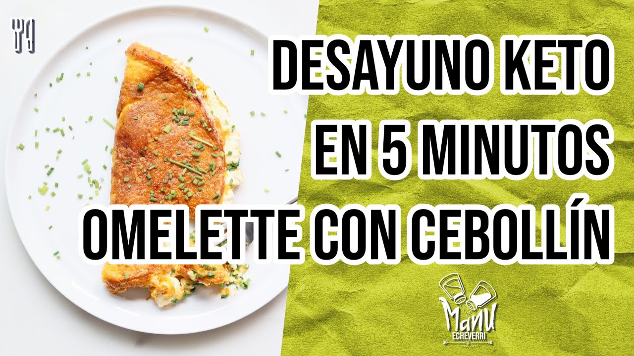 🍳 DESAYUNO KETO EN 5 MINUTOS | OMELETTE DE QUESO FETA Y CEBOLLIN  | Manu Echeverri